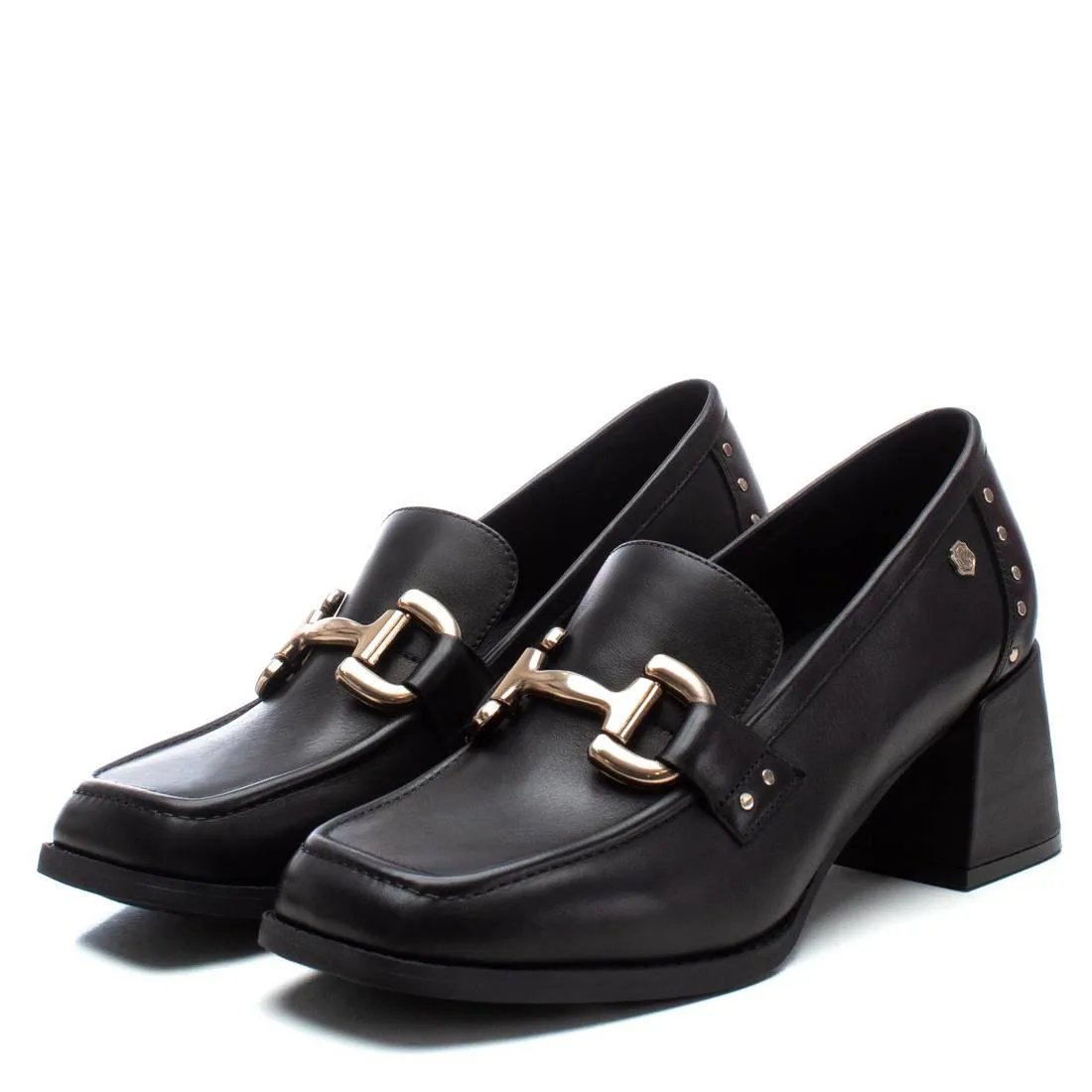 Carmela Leather Collection Women's Heeled Loafers by Xti