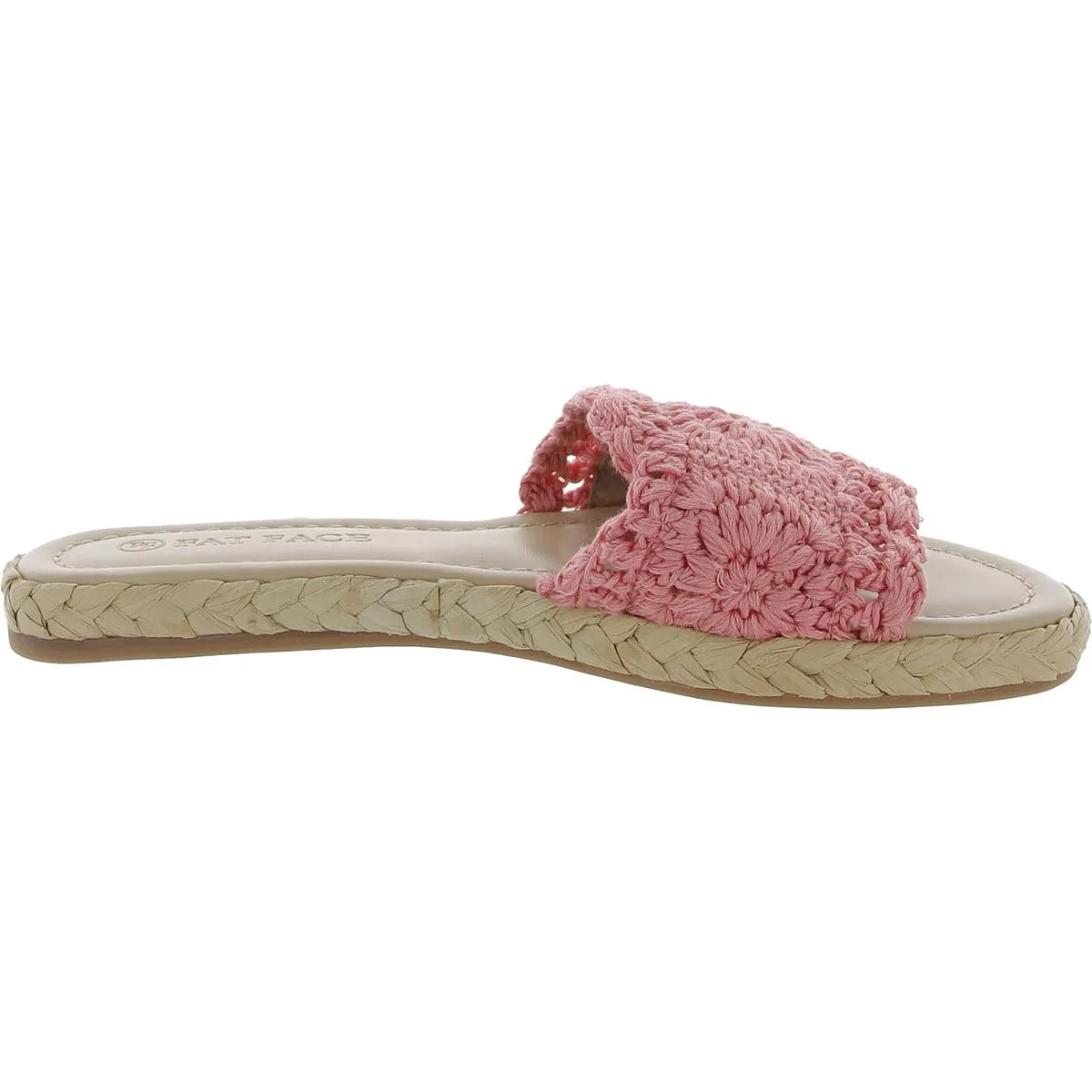 Cate Womens Crochet Slip On Slide Sandals