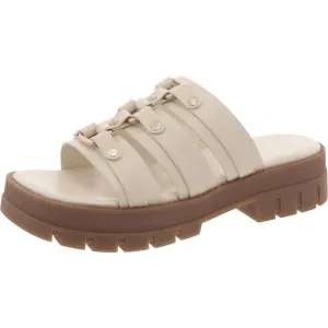 Cazz 3 Womens Faux Leather Slip On Slide Sandals