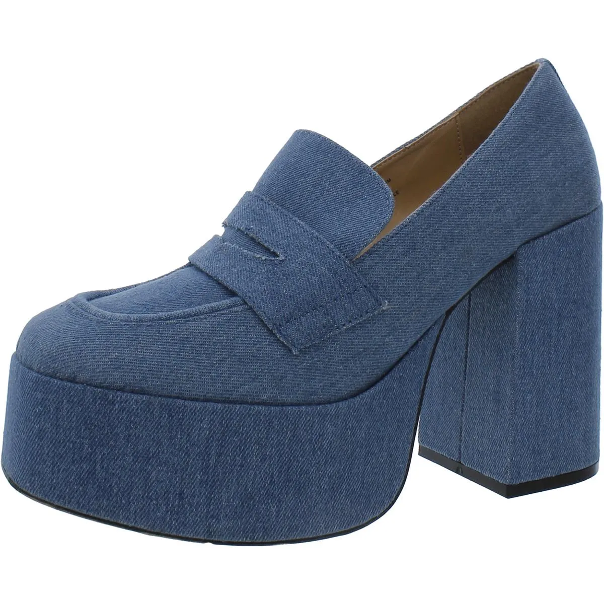 Cherilyn Womens Square Toe Slip On Platform Heels