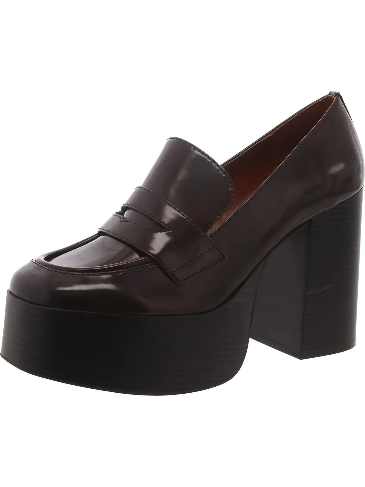 Cherilyn Womens Square Toe Slip On Platform Heels