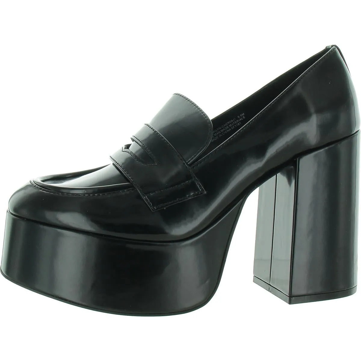 Cherilyn Womens Square Toe Slip On Platform Heels