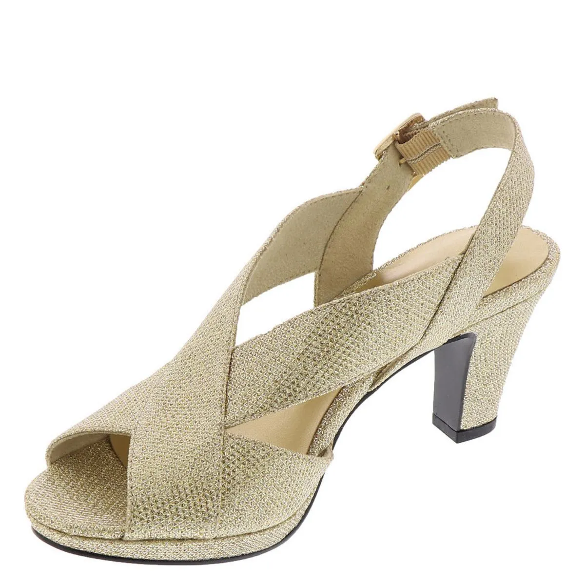 Christy Womens Glitter Slingback Heels