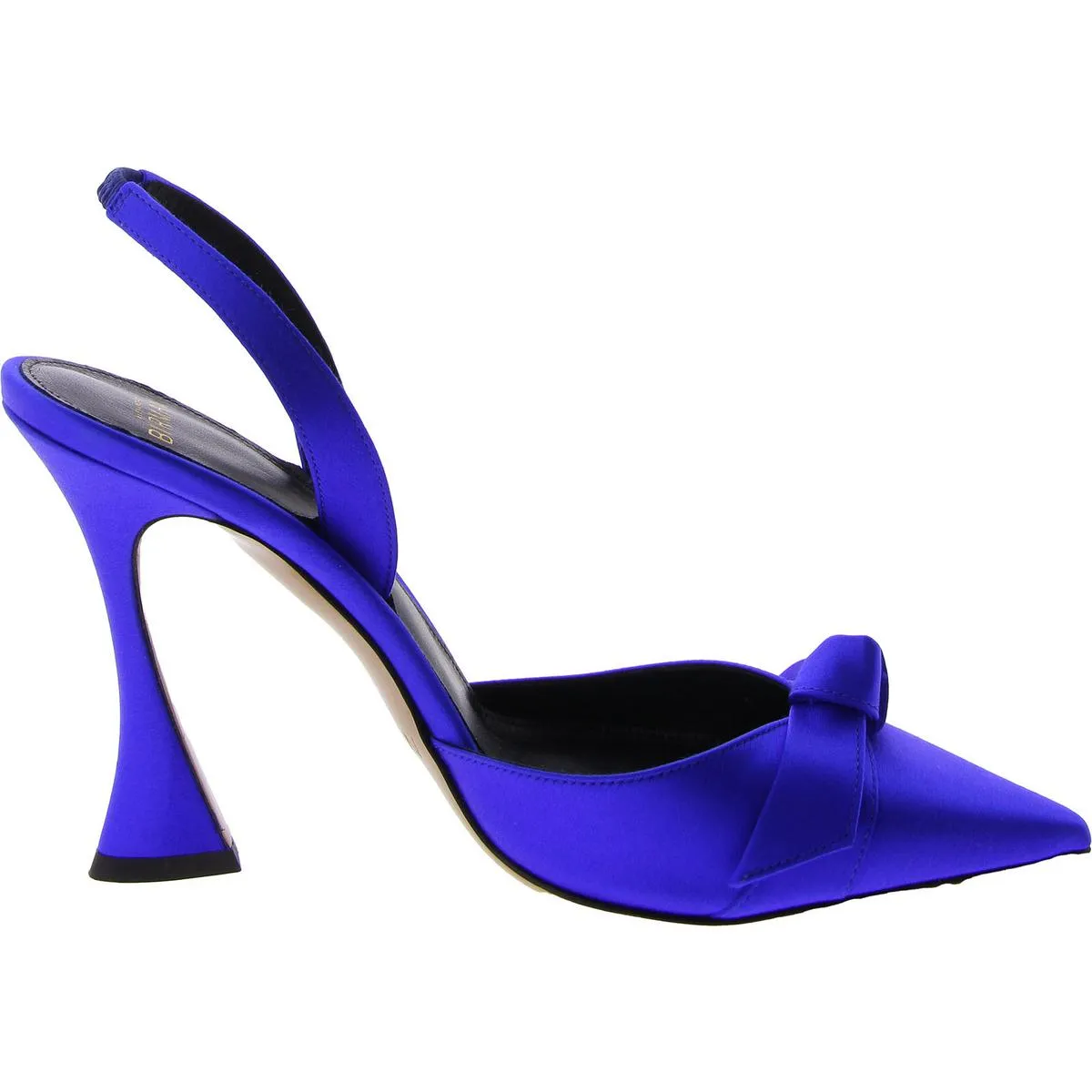 Clarita Womens Satin Slip On Slingback Heels