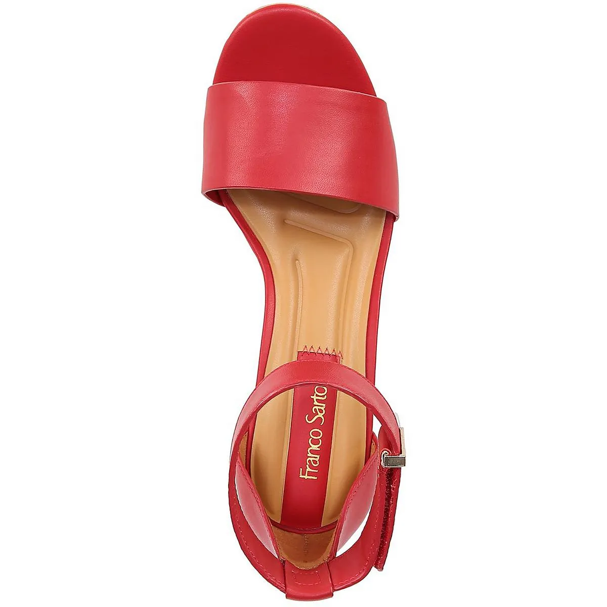 Clemens Cor Womens Leather Ankle Strap Wedge Sandals