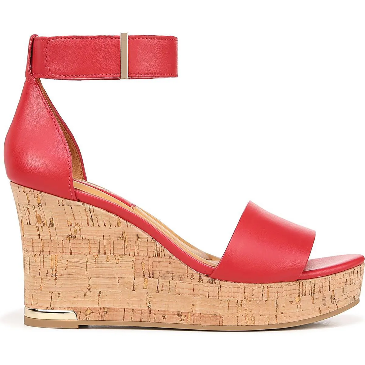 Clemens Cor Womens Leather Ankle Strap Wedge Sandals