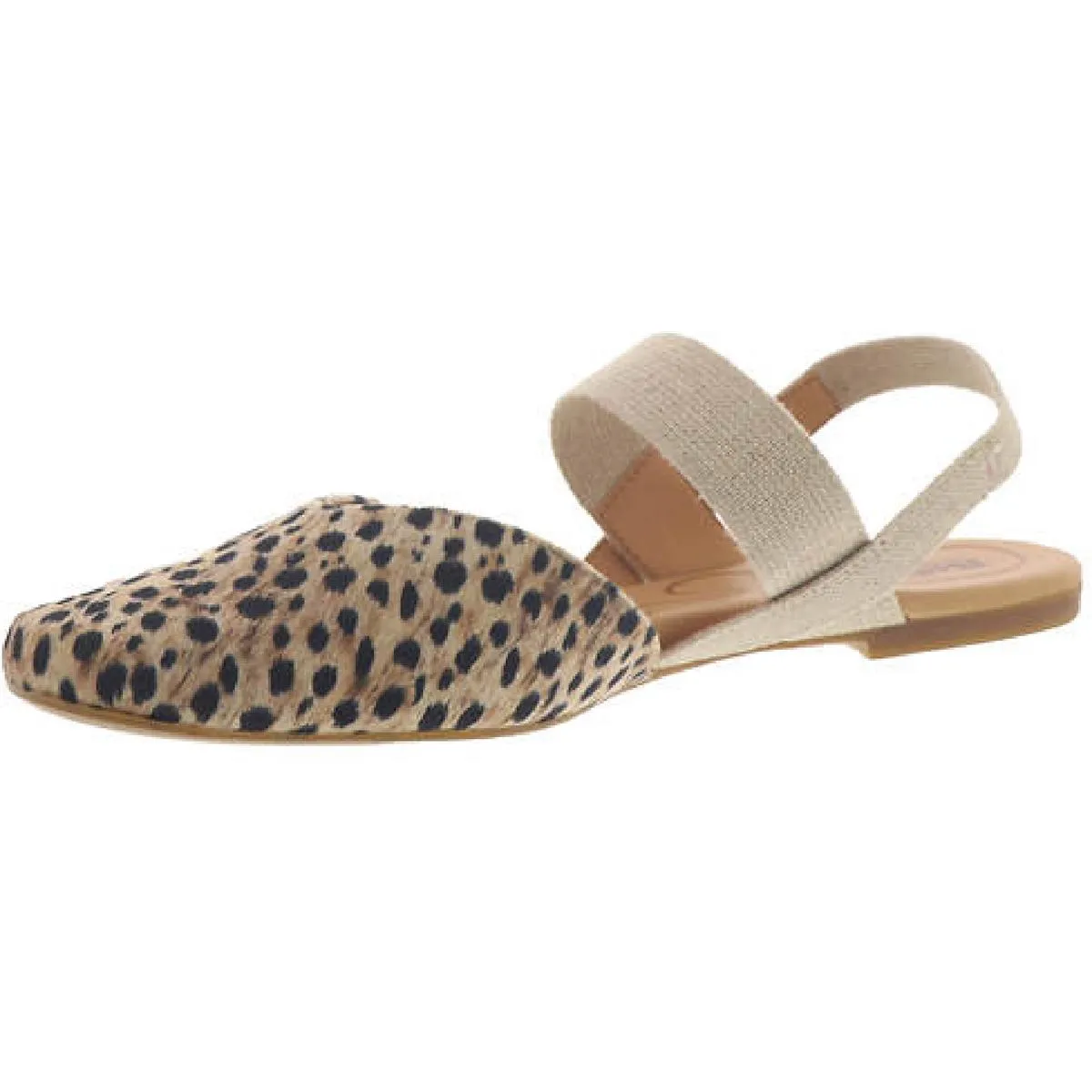 Coco Womens Animal Print Flat Ankle Strap