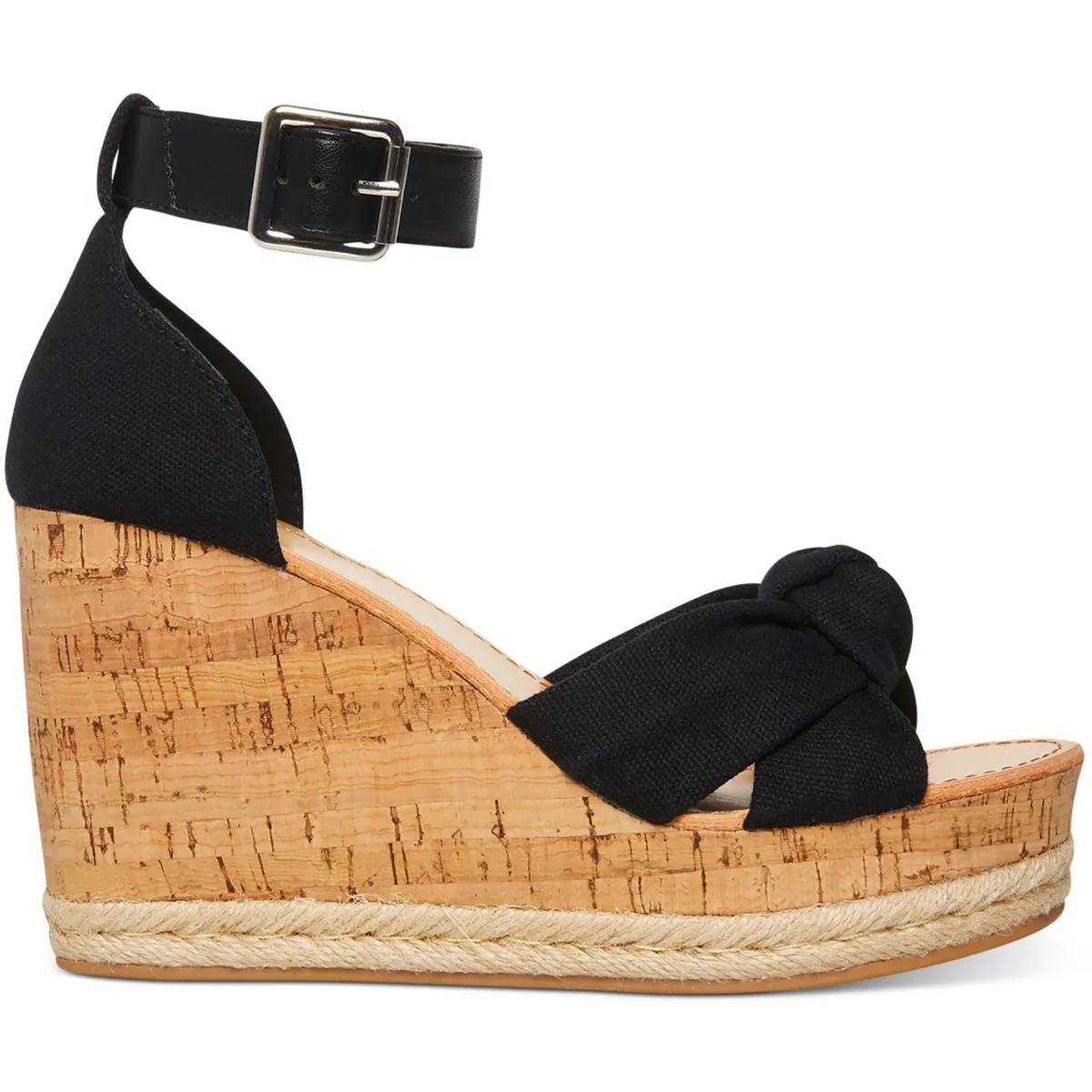 COLETTE Womens Open Toe Ankle Strap Wedge Heels