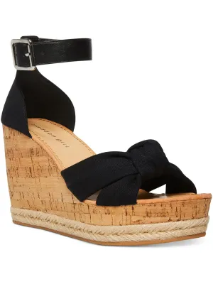 COLETTE Womens Open Toe Ankle Strap Wedge Heels