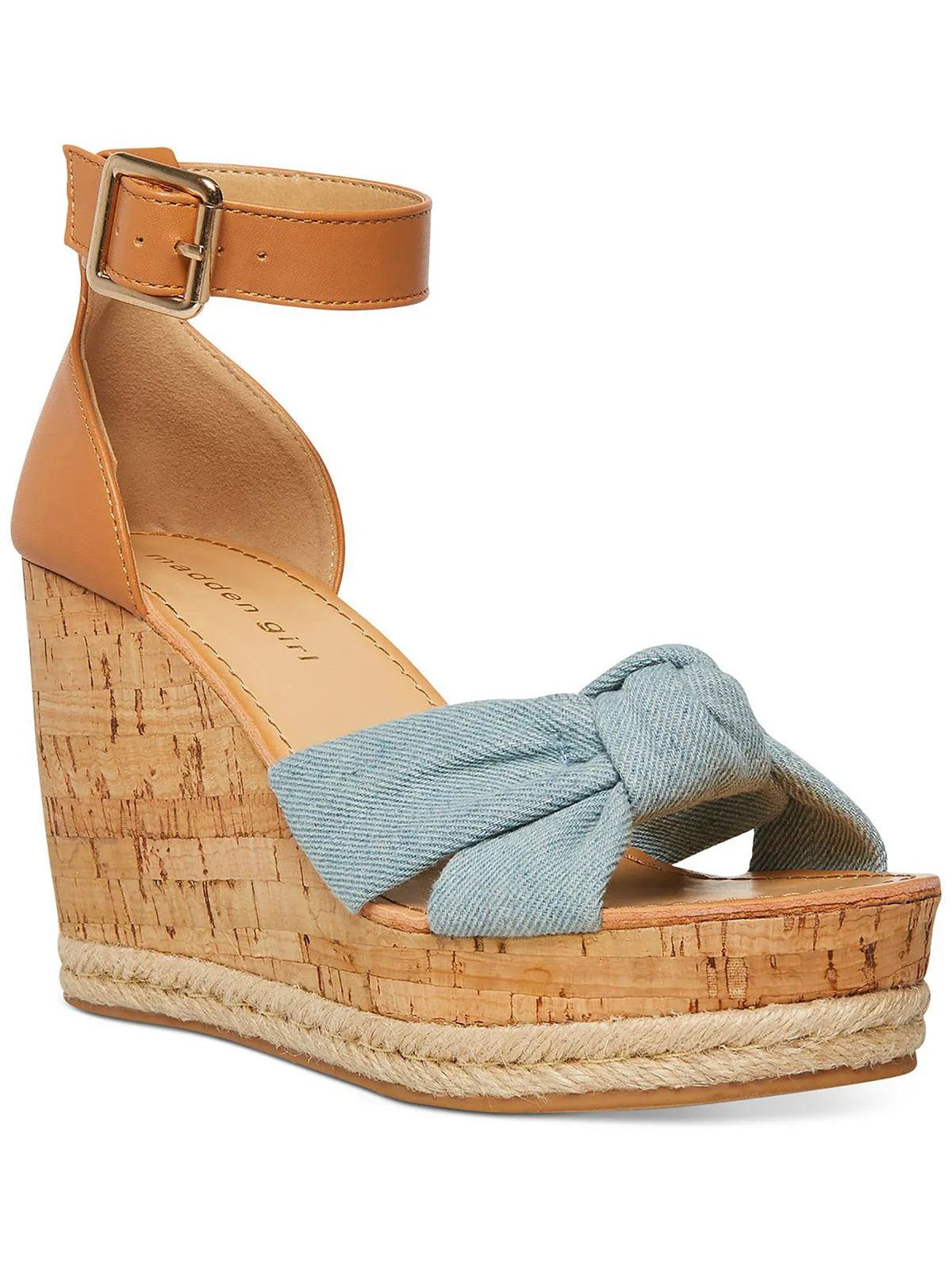 COLETTE Womens Open Toe Ankle Strap Wedge Heels