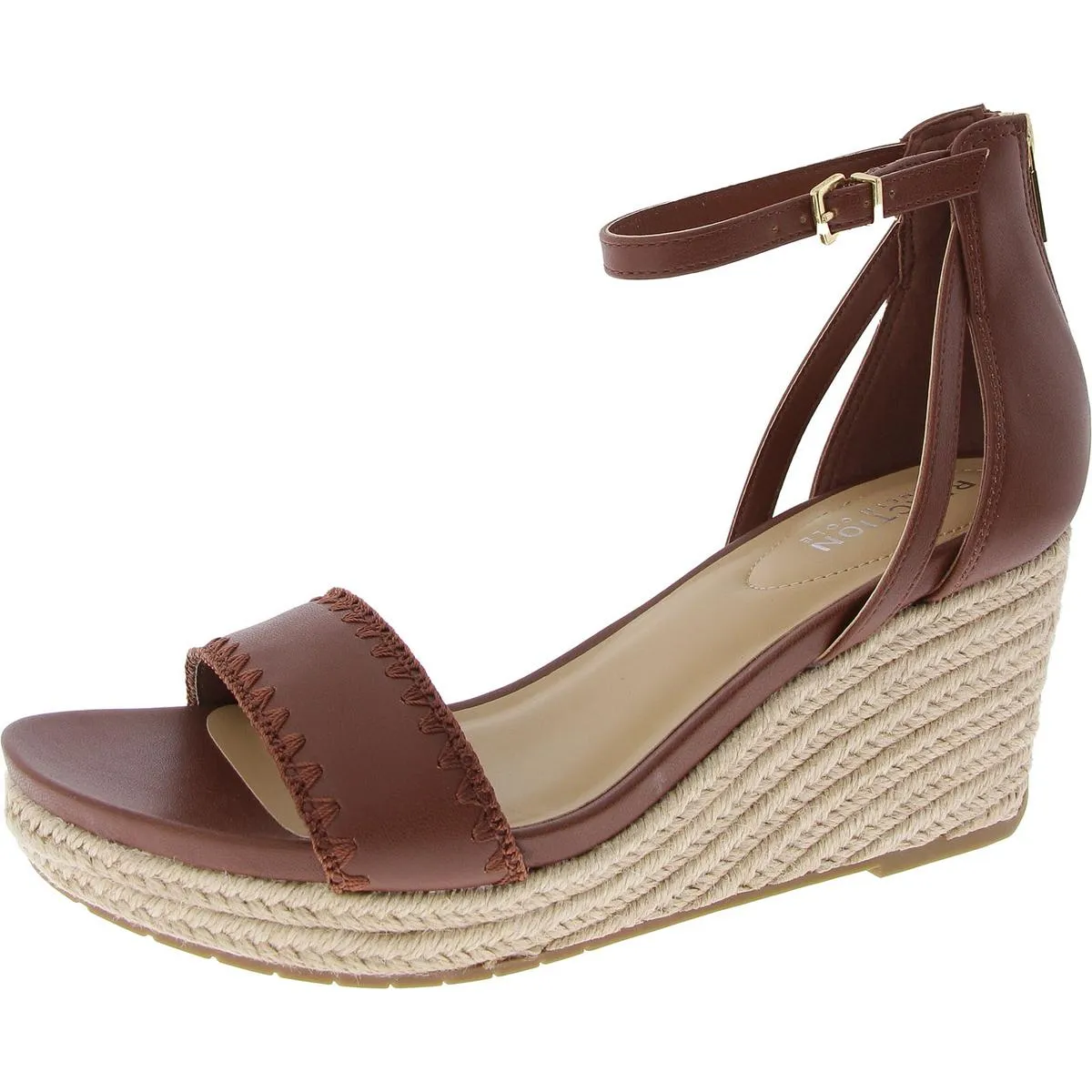Colton Womens Back Zipper Strappy Ankle Strap