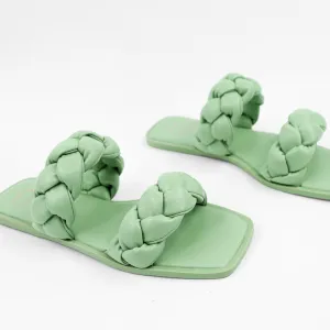 Daria Braided Sandal In Green