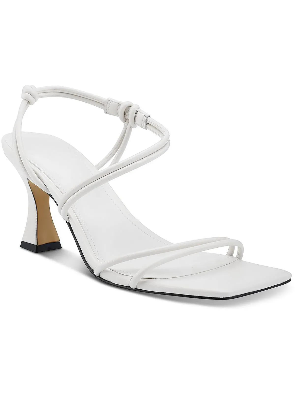 Davia Womens Leather Square Toe Heels