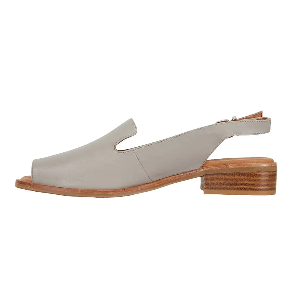 Delaney Sandal in Grey Leather