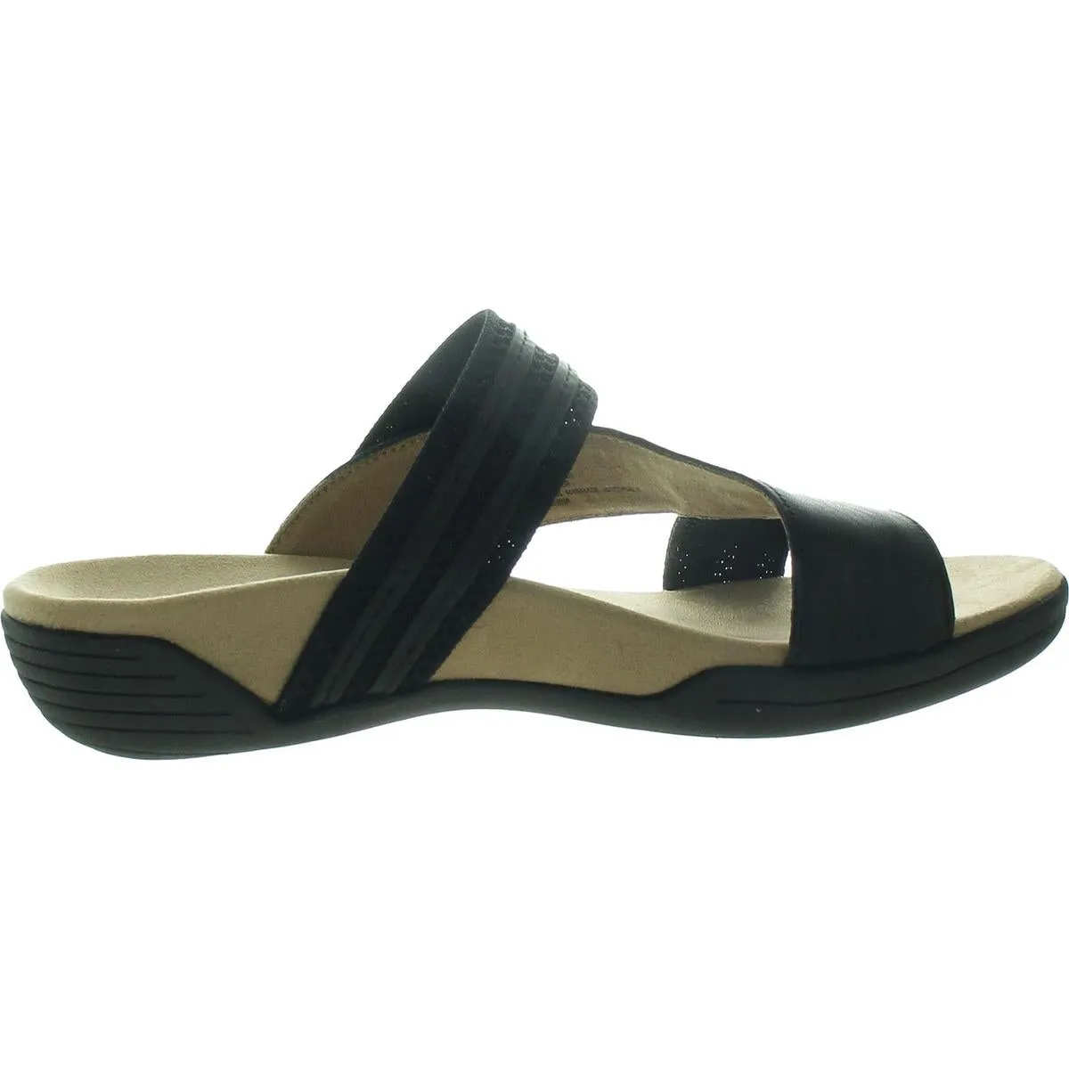 Desiree Womens Solid Leather Slide Sandals