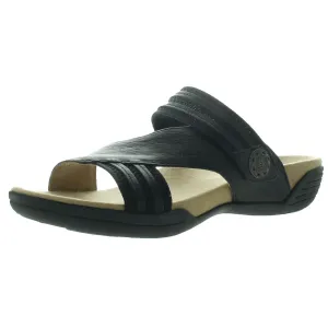 Desiree Womens Solid Leather Slide Sandals