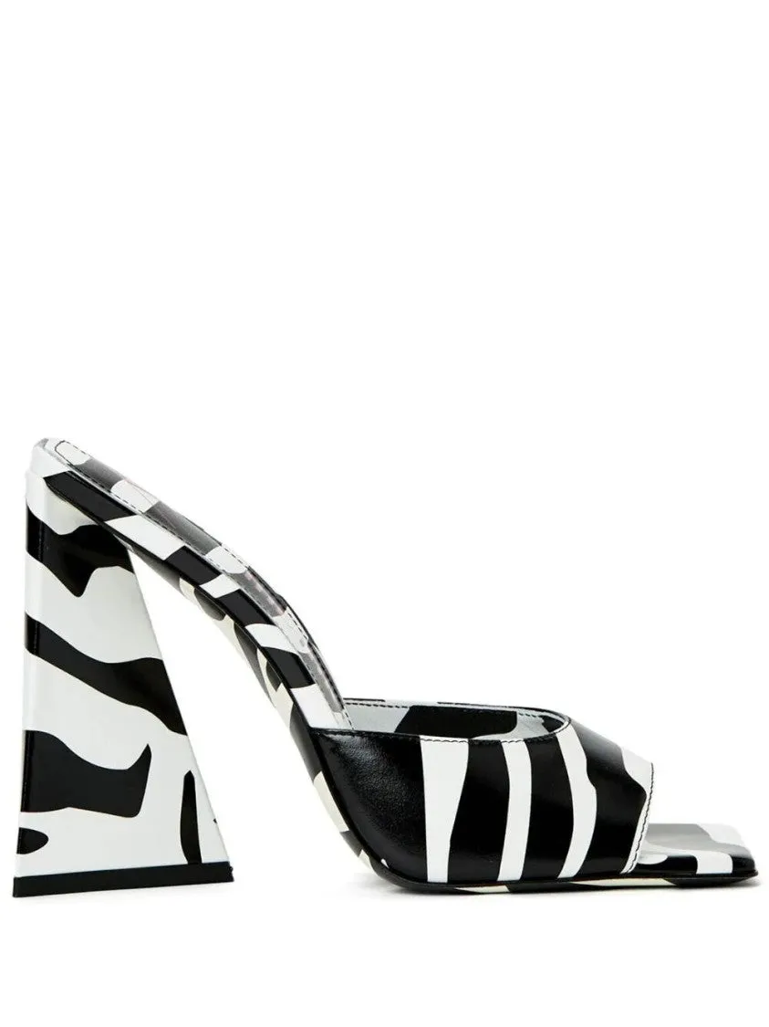 Devon Zebra Print 115Mm Mules