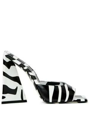 Devon Zebra Print 115Mm Mules