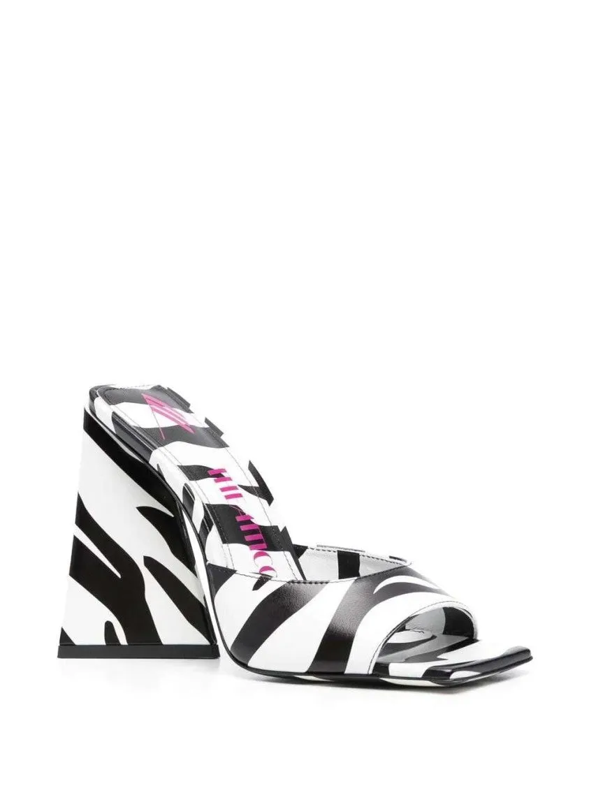 Devon Zebra Print 115Mm Mules