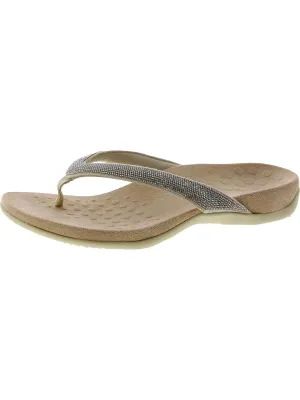 Dillon Shine Womens Faux Suede Slip On Thong Sandals