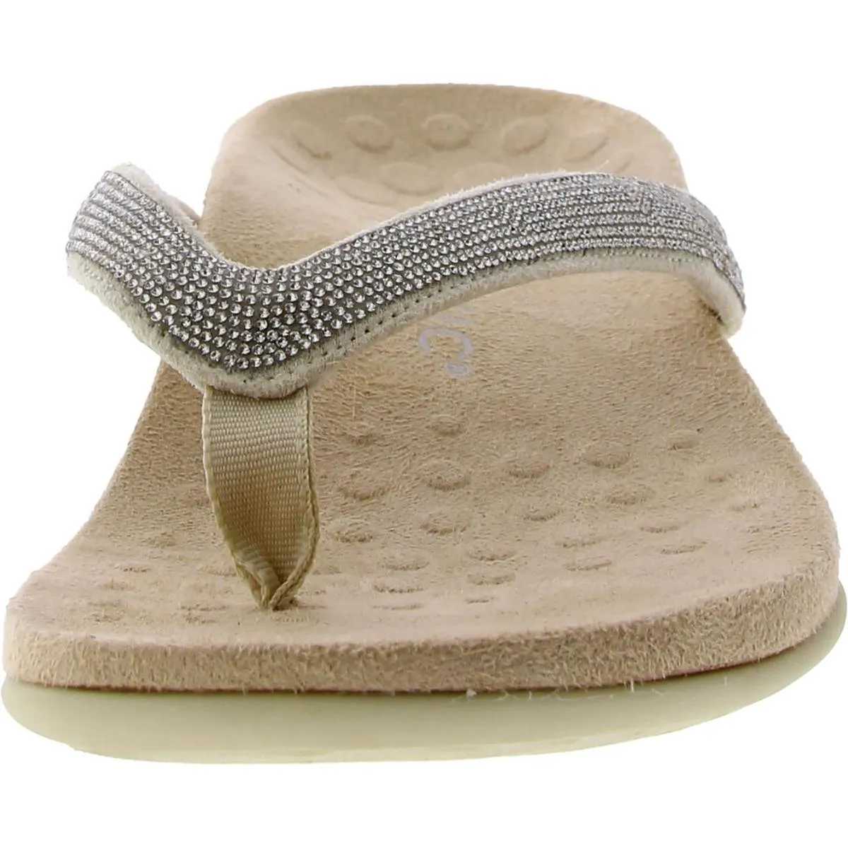Dillon Shine Womens Faux Suede Slip On Thong Sandals