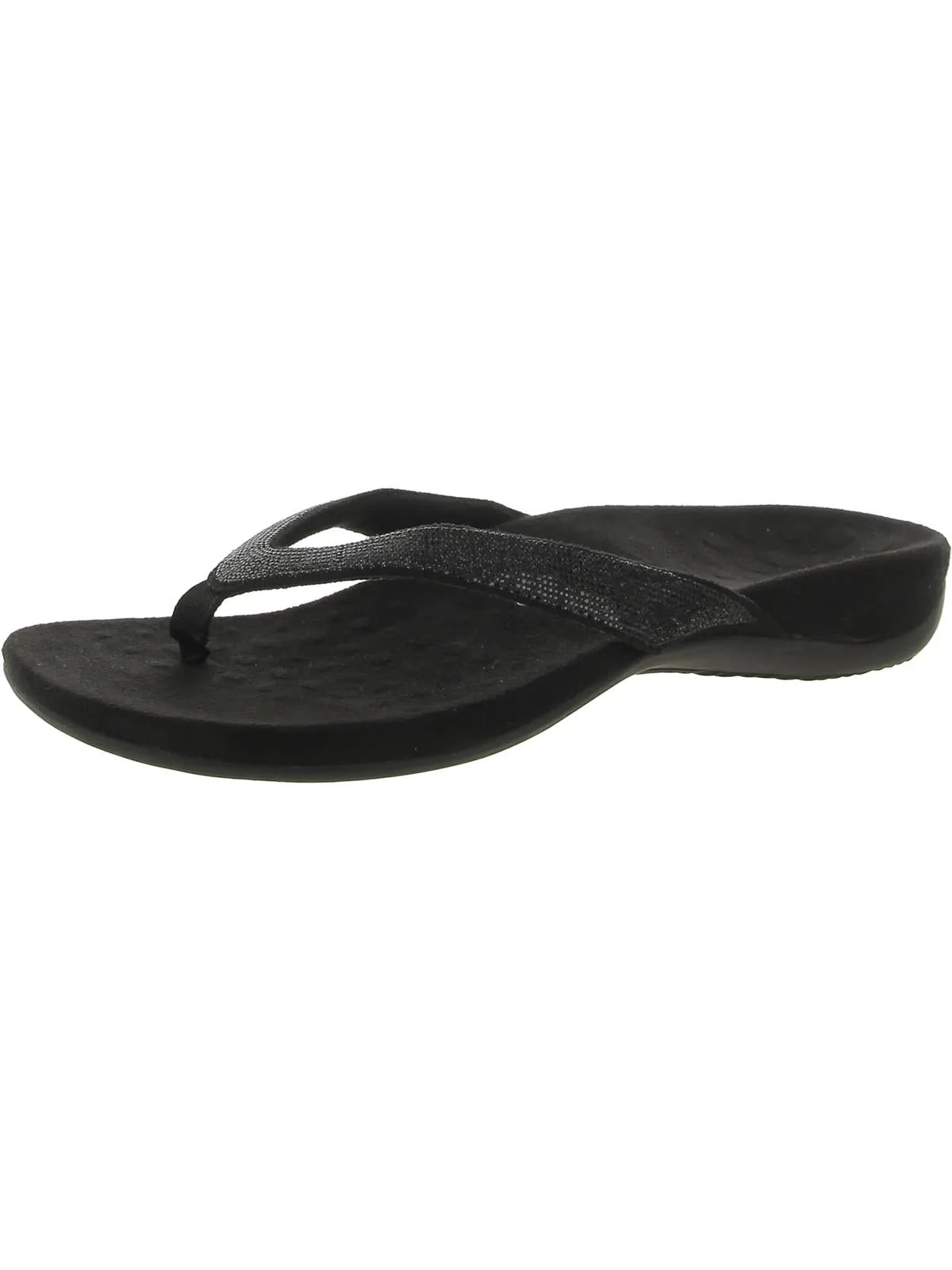 Dillon Shine Womens Faux Suede Slip On Thong Sandals