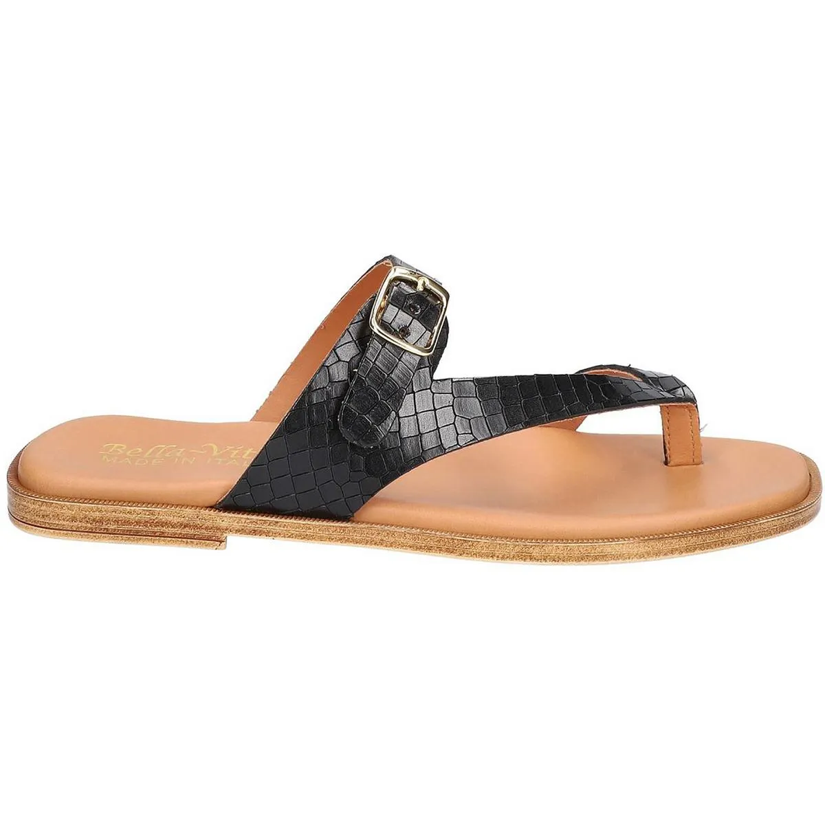 Doe-Italy Womens Leather Flip-Flop Thong Sandals