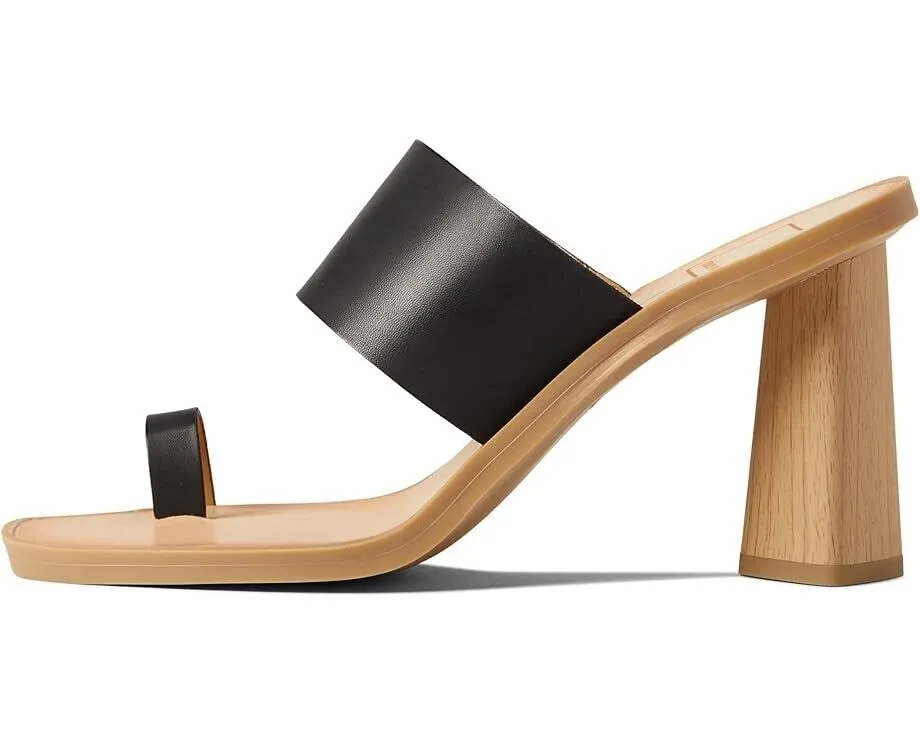 Dolce Vita Frans Slide Women's 6 M Black Stella Leather Toe Loop Sandals KHD320