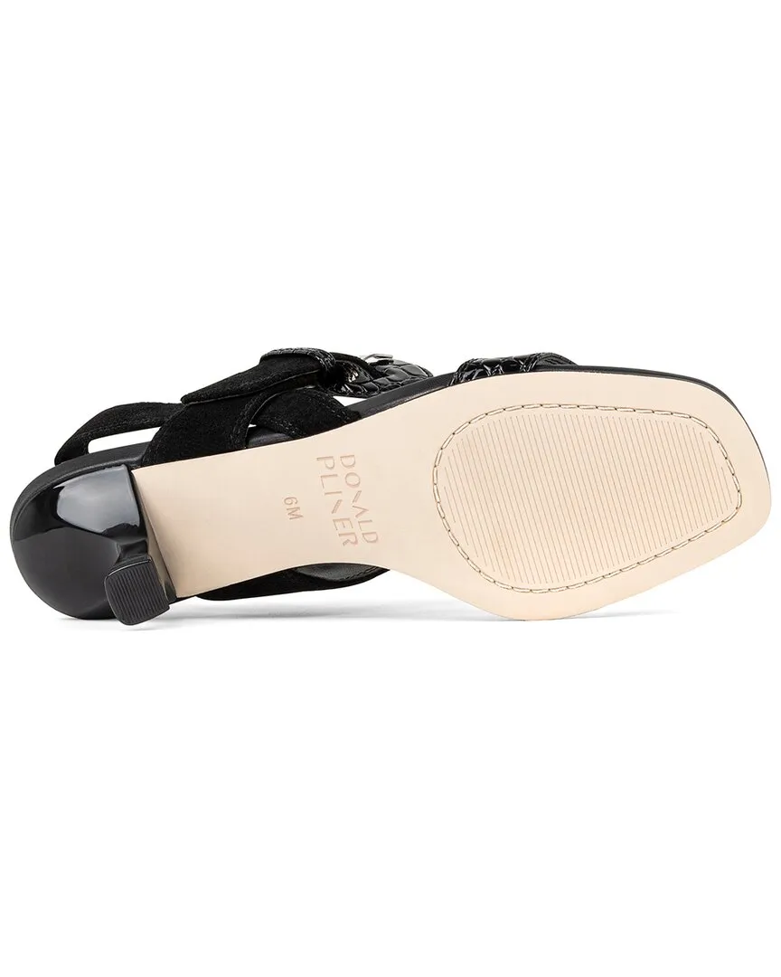 Donald Pliner Keiran01 Leather Big Buckle Slingback Sandal