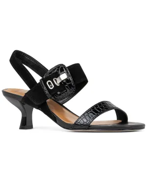 Donald Pliner Keiran01 Leather Big Buckle Slingback Sandal