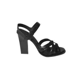 Doublehig Sandals In Black Leather