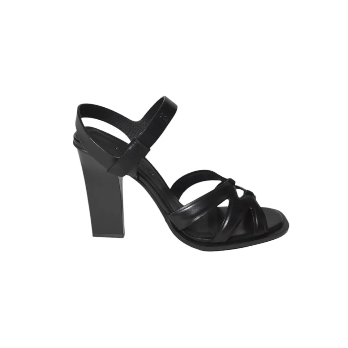 Doublehig Sandals In Black Leather