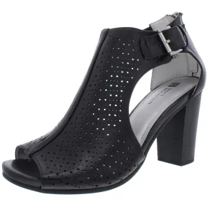 Dreamy Womens Leather Perforated Dress Sandals