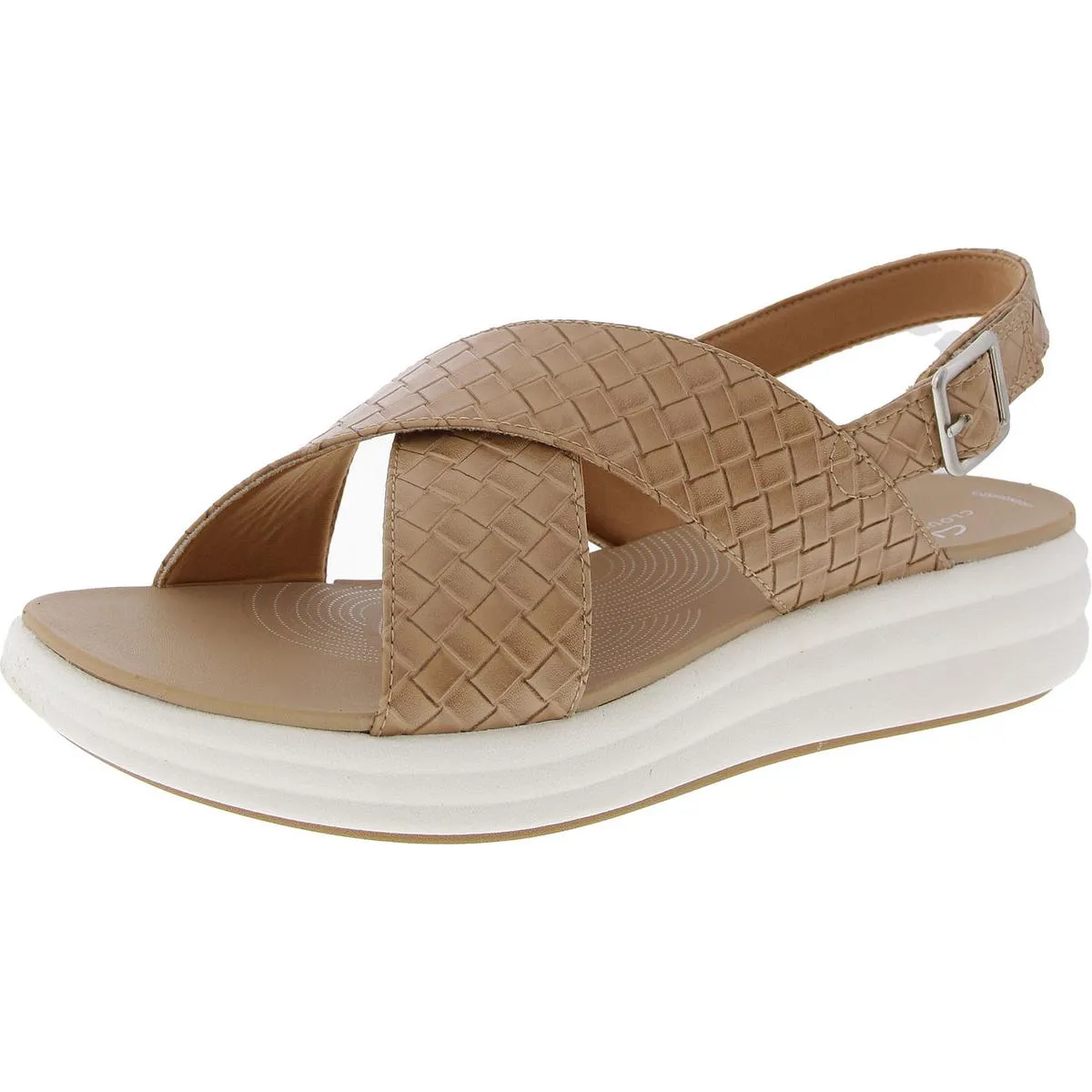 Drift Sun Womens Faux Leather Cri- Slingback Sandals