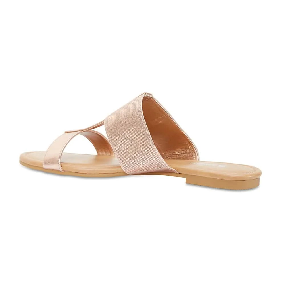 Duke Slide in Rose Gold Leather