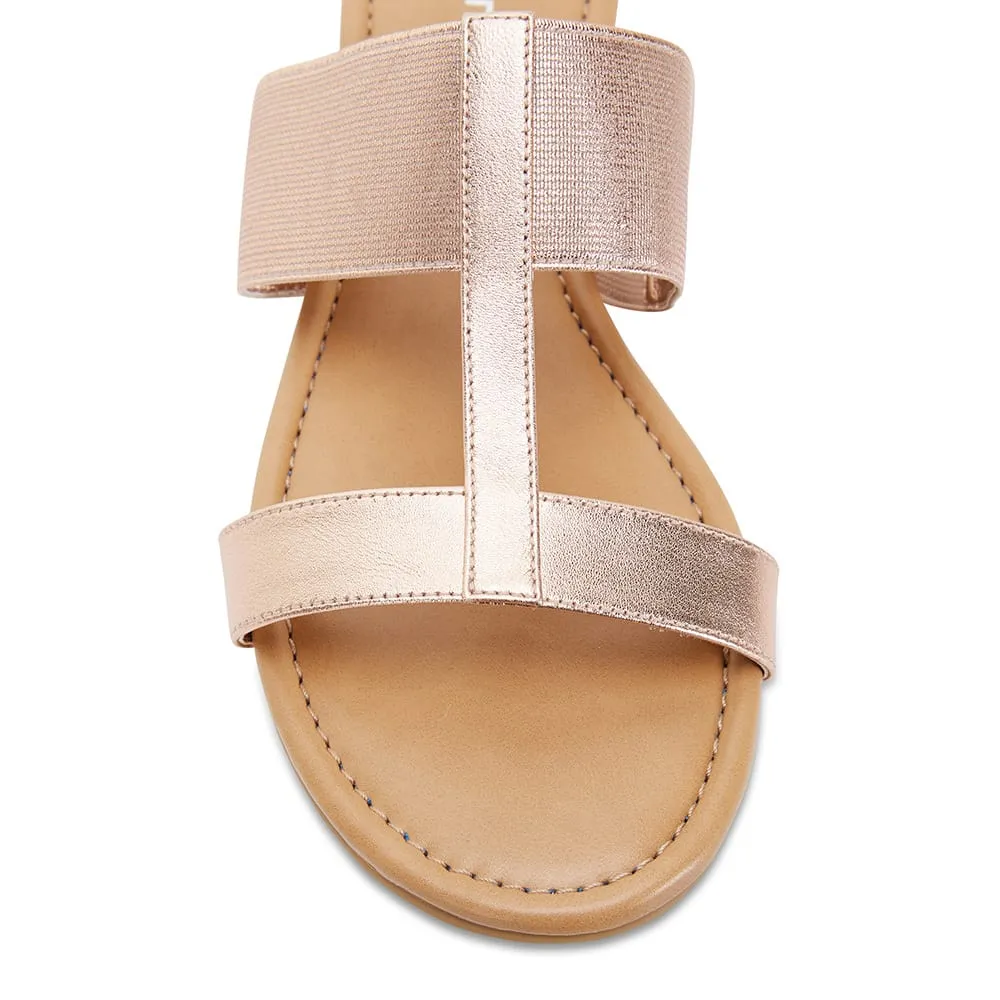 Duke Slide in Rose Gold Leather