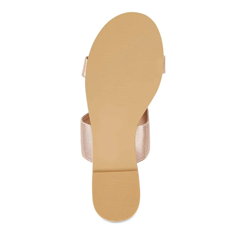 Duke Slide in Rose Gold Leather