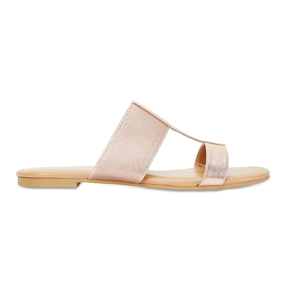 Duke Slide in Rose Gold Leather