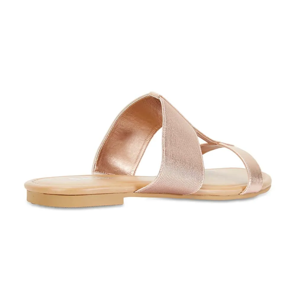Duke Slide in Rose Gold Leather