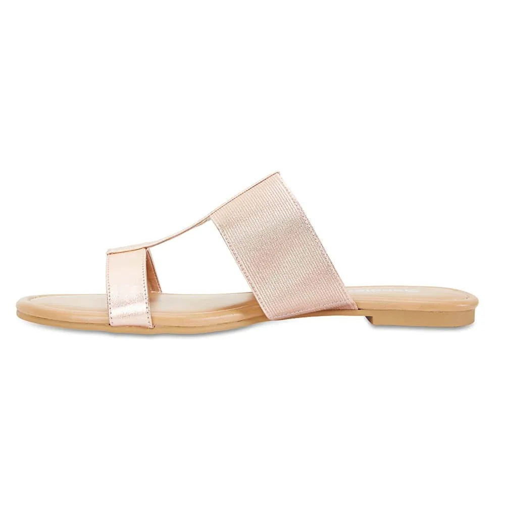 Duke Slide in Rose Gold Leather