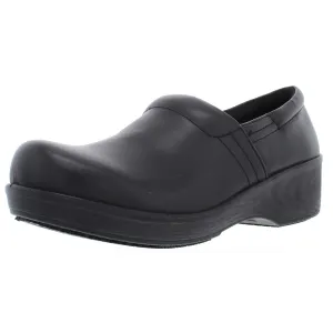 Dynamo Womens Leather Slip On Clogs