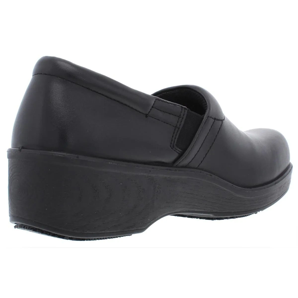 Dynamo Womens Leather Slip On Clogs