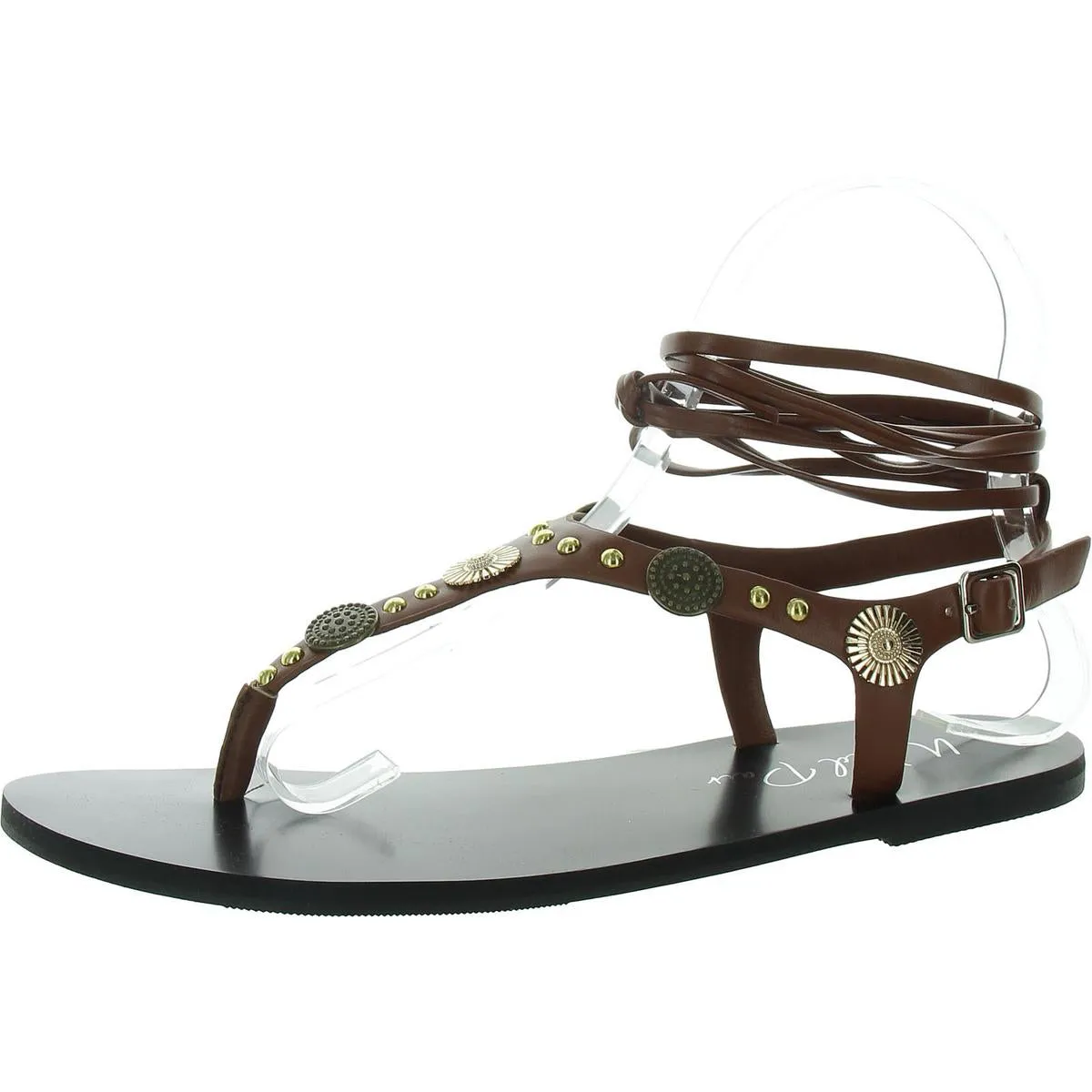 Earheart Womens Embellished Open Toe T-Strap Sandals
