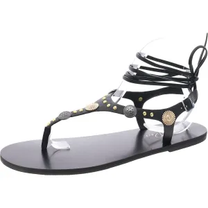 Earheart Womens Embellished Open Toe T-Strap Sandals