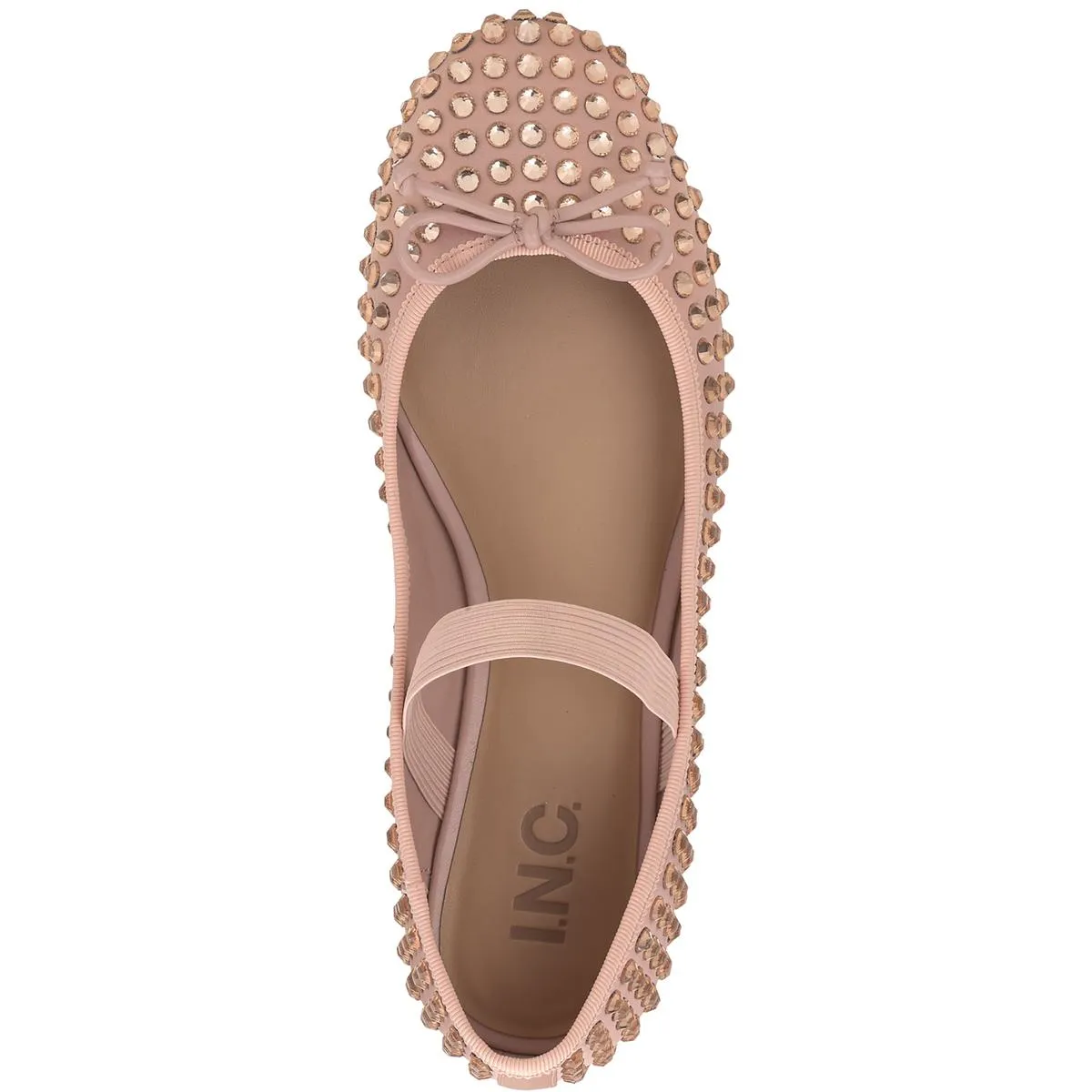 EFFIE Womens Satin Rhinestones Ballet Flats