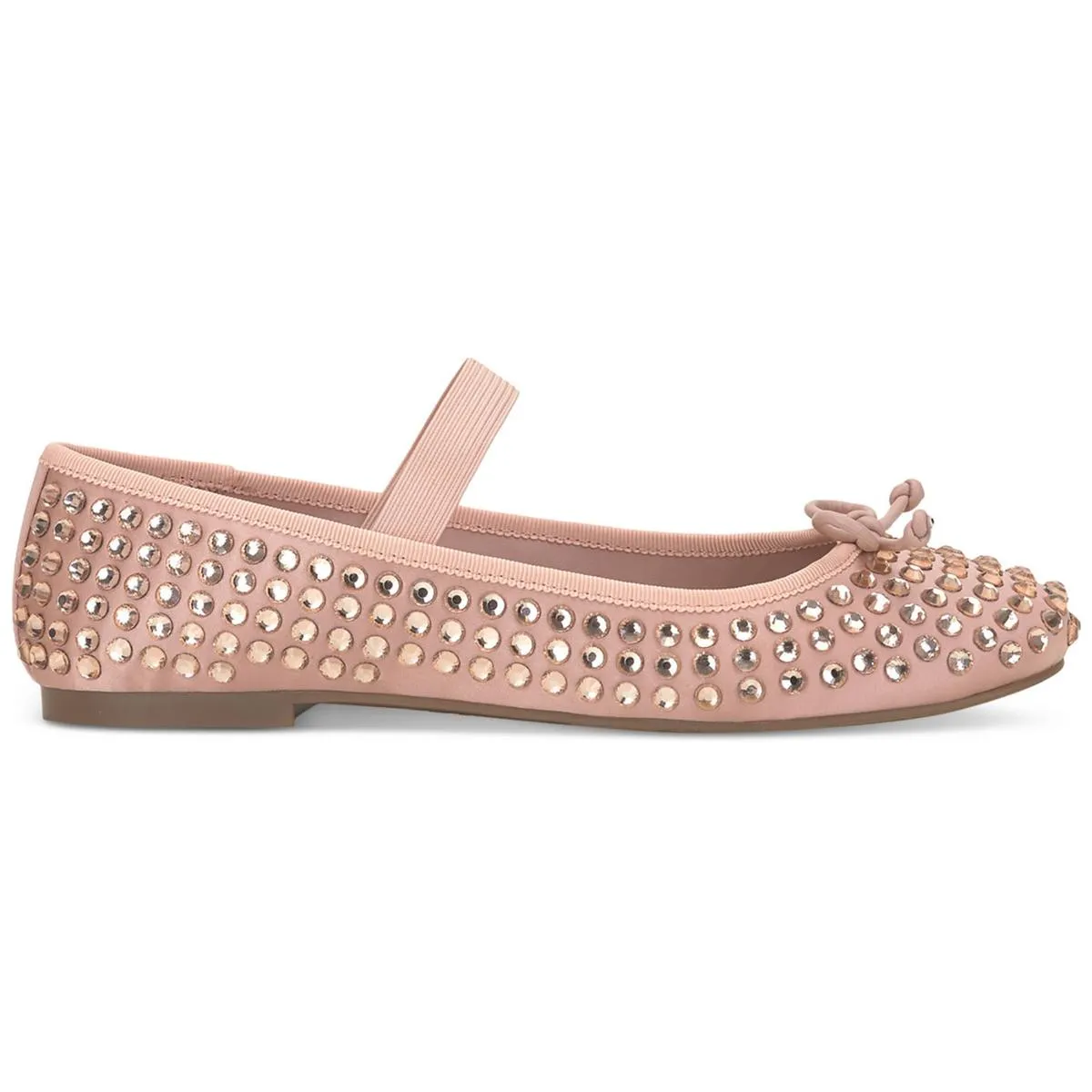 EFFIE Womens Satin Rhinestones Ballet Flats