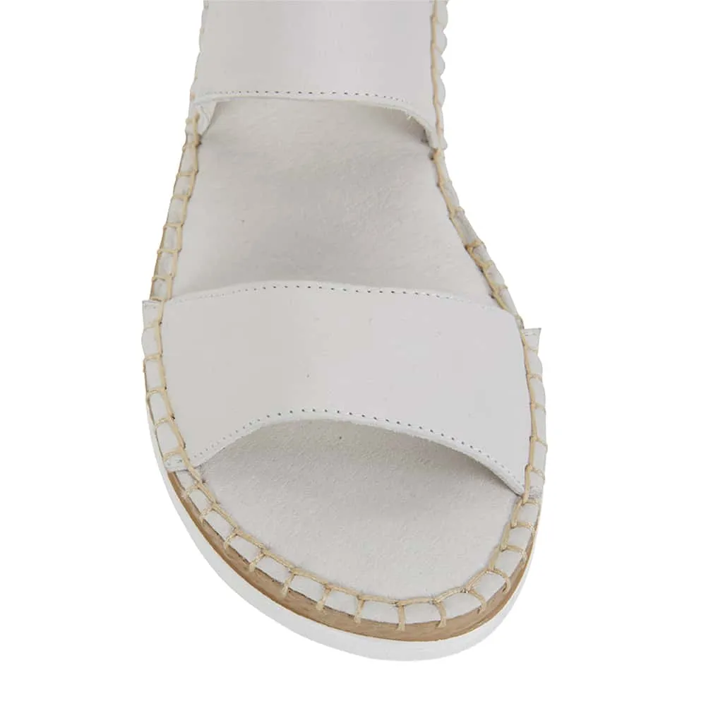 Egan Sandal in White Leather