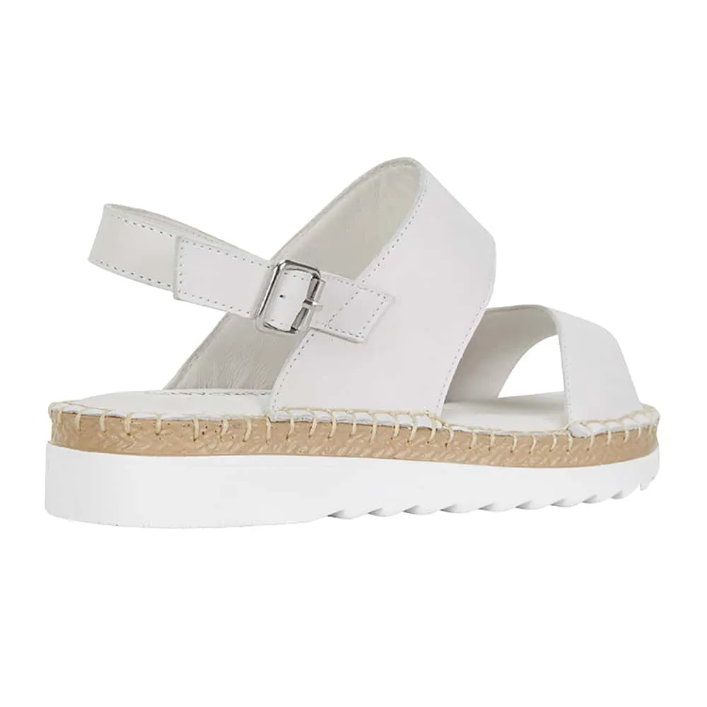 Egan Sandal in White Leather