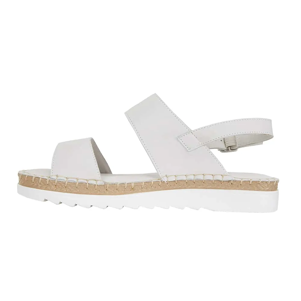 Egan Sandal in White Leather