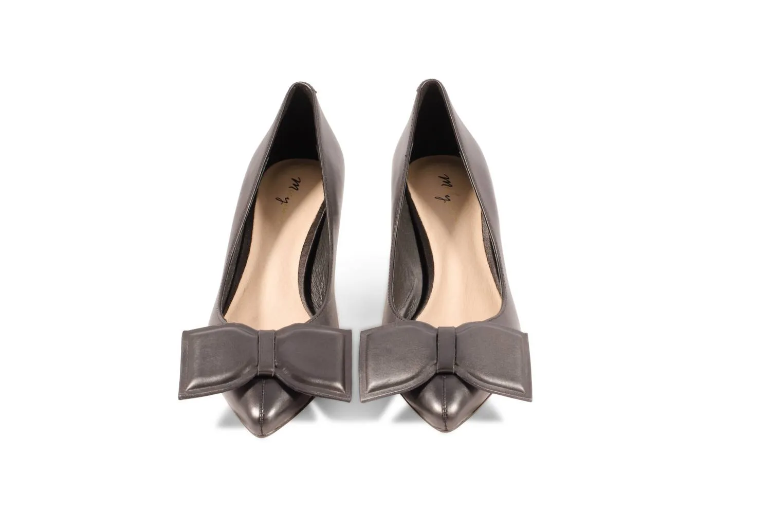 Elis Heeled Pump In Black Leather